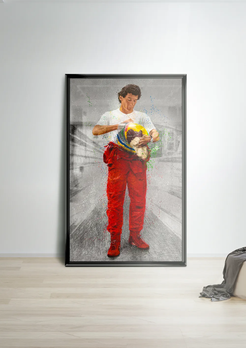 This masterpiece captures a moment rarely seen, not the triumph or the speed but the stillness in between, inviting a different encounter with greatness as discipline and presence rather than spectacle or victory.

Created at real human scale, it removes distance between subject and viewer, placing you beside him in a moment that feels both intimate and eternal.